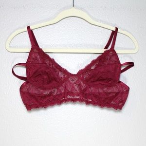 Sheer Lace Unlined Strappy Bralette Coquette
